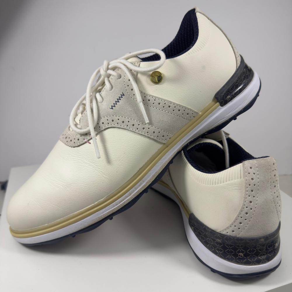 Puma Arnold Palmer Avant Golf Shoes Mens 11.5 White Leather Wingtip 379854-01
